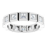 14K White 1 1/3 CTW Natural Diamond Eternity Band Size 5