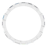 14K White 3/8 CTW Natural Diamond Eternity Band Size 5