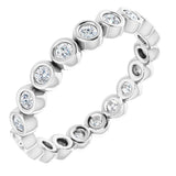 Platinum 3/8 CTW Natural Diamond Eternity Band Size 5