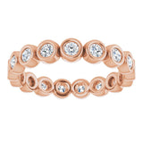 14K Rose 1/2 CTW Natural Diamond Eternity Band Size 5