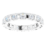14K White 2 1/2 CTW Natural Diamond Eternity Band Size 6