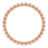 14K Rose 1/2 CTW Natural Diamond Eternity Band Size 6
