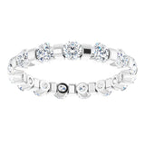 14K White 1 1/2 CTW Natural Diamond Eternity Band Size 6