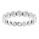 14K White 1/2 CTW Natural Diamond Eternity Band Size 6