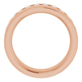 14K Rose 1 3/8 CTW Natural Diamond Band