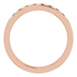 14K Rose 3/4 CTW Natural Diamond Band