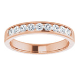 14K Rose 3/4 CTW Natural Diamond Band