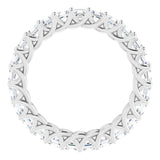 14K White 2 1/8 CTW Natural Diamond Eternity Band Size 7