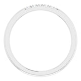 14K White .07 CTW Natural Diamond Anniversary Band