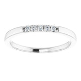 14K White .07 CTW Natural Diamond Anniversary Band