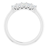 14K White 1/2 CTW Natural Diamond Anniversary Band