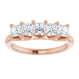 14K Rose 1 CTW Natural Diamond Anniversary Band