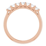 14K Rose 3/8 CTW Natural Diamond Anniversary Band