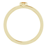 14K Yellow 3 mm Natural Citrine Ring