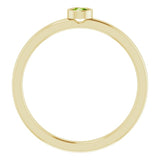 14K Yellow 3 mm Natural Peridot Ring