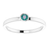 Platinum 3 mm Lab-Grown Alexandrite Ring