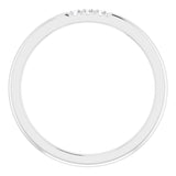 14K White .04 CTW Natural Diamond Anniversary Band