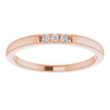 14K Rose .04 CTW Natural Diamond Anniversary Band