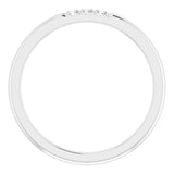 14K White .05 CTW Natural Diamond Anniversary Band
