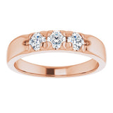 14K Rose 1/2 CTW Natural Diamond Anniversary Band