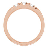 14K Rose 5/8 CTW Natural Diamond Anniversary Band