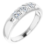 Platinum 5/8 CTW Natural Diamond Anniversary Band