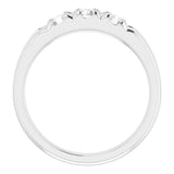 Platinum 5/8 CTW Natural Diamond Anniversary Band