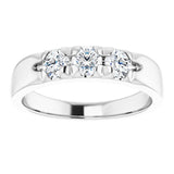 Platinum 5/8 CTW Natural Diamond Anniversary Band