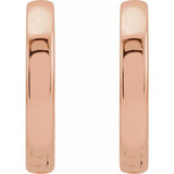 14K Rose Hinged 14 mm Hoop Earrings