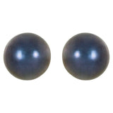 14K Yellow 6 mm Cultured Black Akoya Pearl Earrings