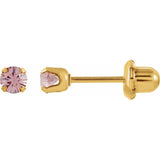 24K Gold-Plated Stainless Steel Imitation Alexandrite InvernessÂ® Piercing Earrings