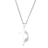Sterling Silver Methodist Cross 18" Necklace