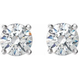 14K White 1/4 CTW Natural Diamond Cocktail-Style Earrings