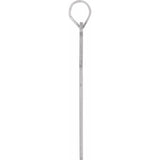14K White 28 x 18 mm Cross Pendant