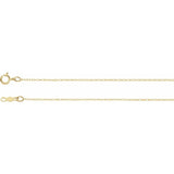 14K Yellow .75 mm Rope 24" Chain