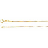 14K Yellow 1.3 mm Diamond-Cut Box 24" Chain