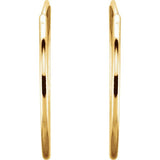 14K Yellow Endless Tube 20 mm Hoop Earring