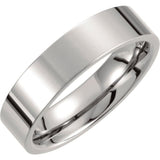 Titanium 6 mm Comfort-Fit Flat Band Size 13