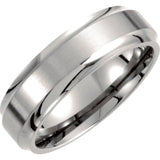Titanium 7 mm Stepped-Edge Comfort-Fit Band Size 9