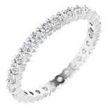 14K White 1/2 CTW Natural Diamond Eternity Band Size 6