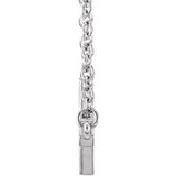 Sterling Silver 17x9 mm Sideways Cross 16-18" Necklace