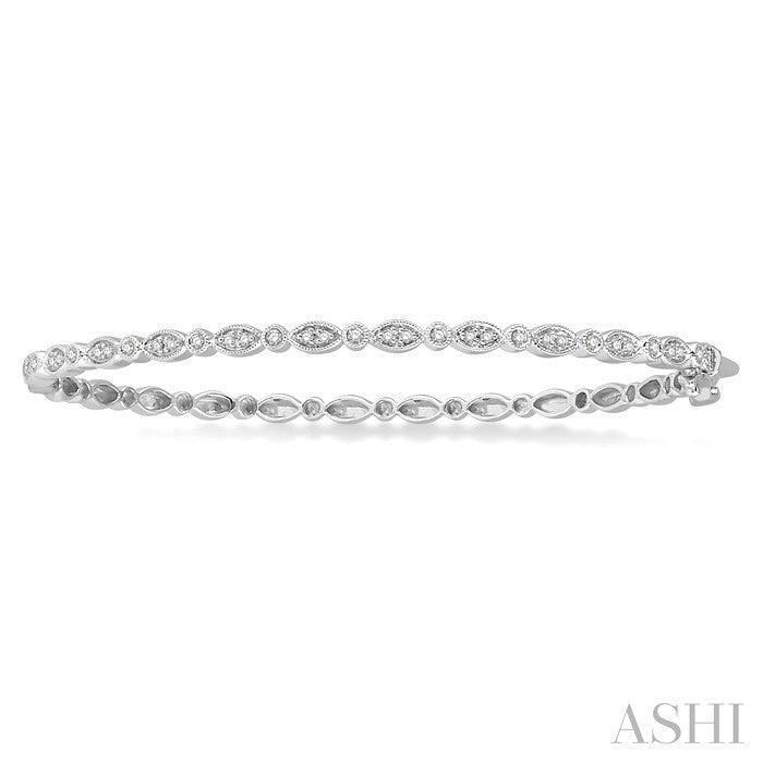 Marquise Shape Stackable Diamond Bangle