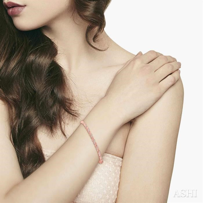 Swirl Stackable Diamond Bangle