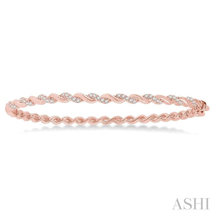 Swirl Stackable Diamond Bangle