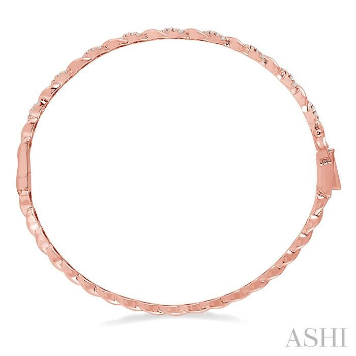 Swirl Stackable Diamond Bangle