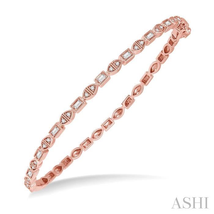 Stackable Baguette Diamond Bangle