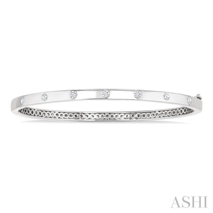 Flush Bezel Set Diamond Fashion Bangle