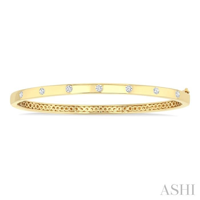Flush Bezel Set Diamond Fashion Bangle