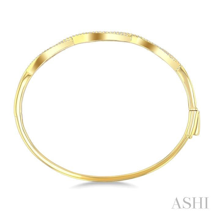 Swirl Baguette Diamond Fashion Bangle