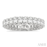 3.00 ctw Eternity Oval Cut Diamond Wedding Band in 14K White Gold